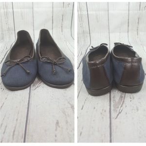 Aerology Canvas Ballet Loafers Denim Color 8.5